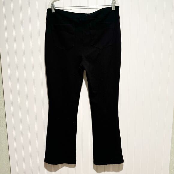 Cabi Black Flegging Pull On Pants Flared Leggings Front Slits Size XL - Picture 7 of 7
